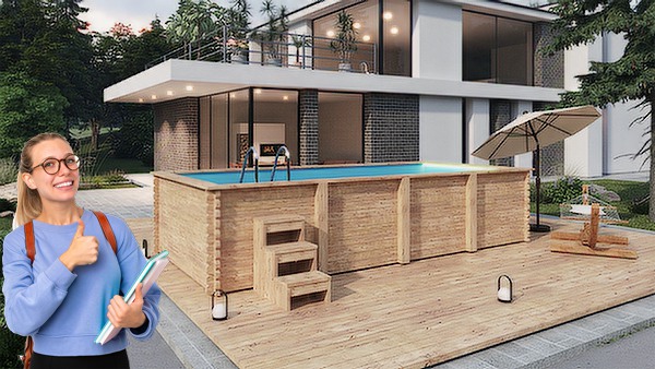 Devis travaux piscine en ligne, bois, beton, en kit